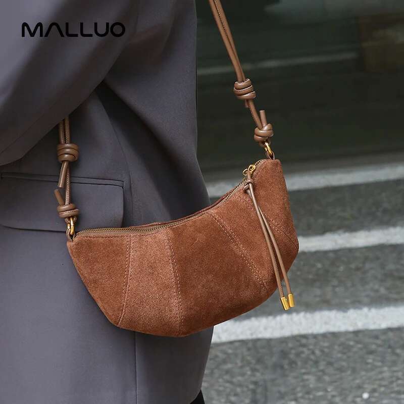 Women Cowhide Genuine Leather Handbag Female Crossbody Designer Shoulder Bags Ladies Casual Retro Bull Horn Bag For Lady