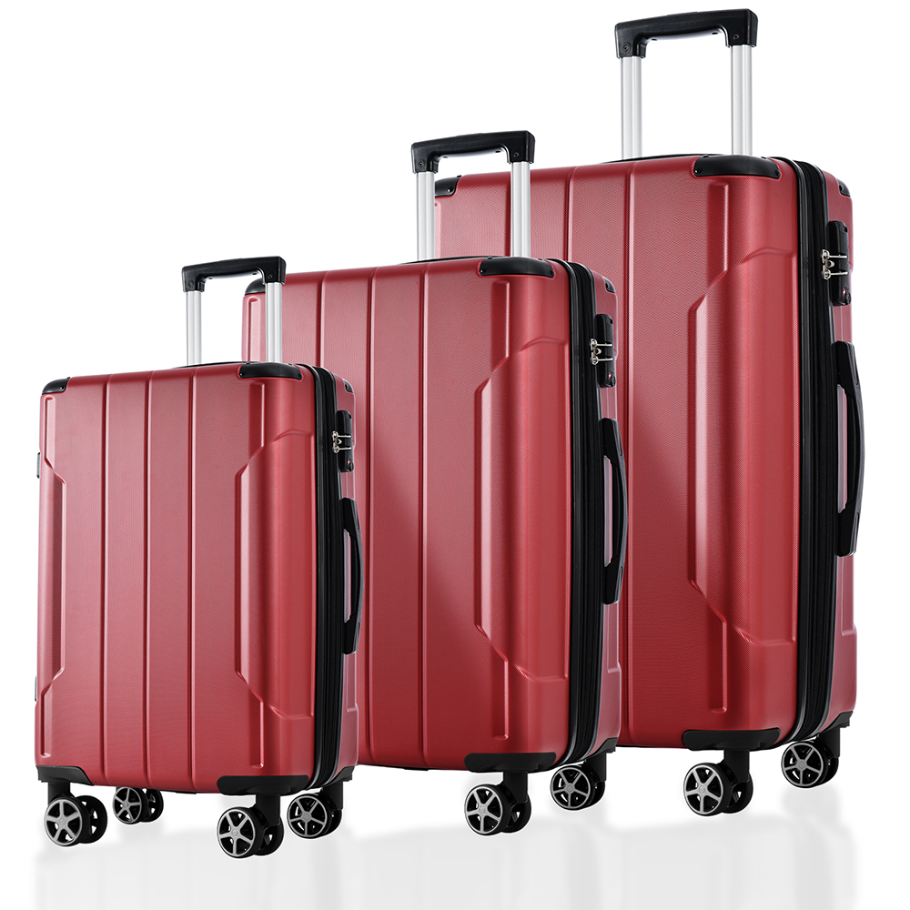 Luggage Sets 3 Piece, Expandable Hard shell ABS Suitcases with Double Spinner, Travel luggage Set with TSA Lock allows for wide luggage travel (20/24/