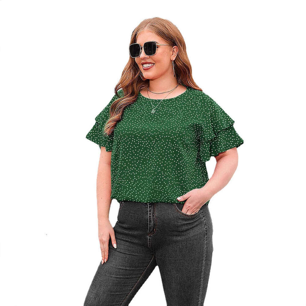 Plus Size T Shirt Womens Tops Women T Shirt Blue Designer Tops Women Designer Men New Pok Dot Loose Casual T-shirt Womens Round Neck Short Sleeve Comm