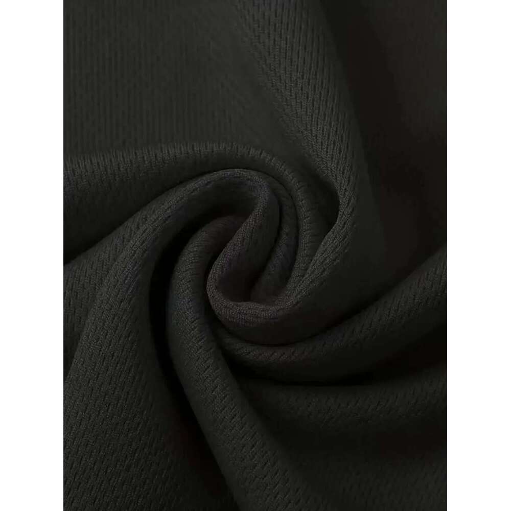 Round Neck T-Shirt 7-Piece Black Ultra-Light Men's Quick-Drying Breathable Sweat-Absorbent Shirt Suitable for Fiess Gym and Ru