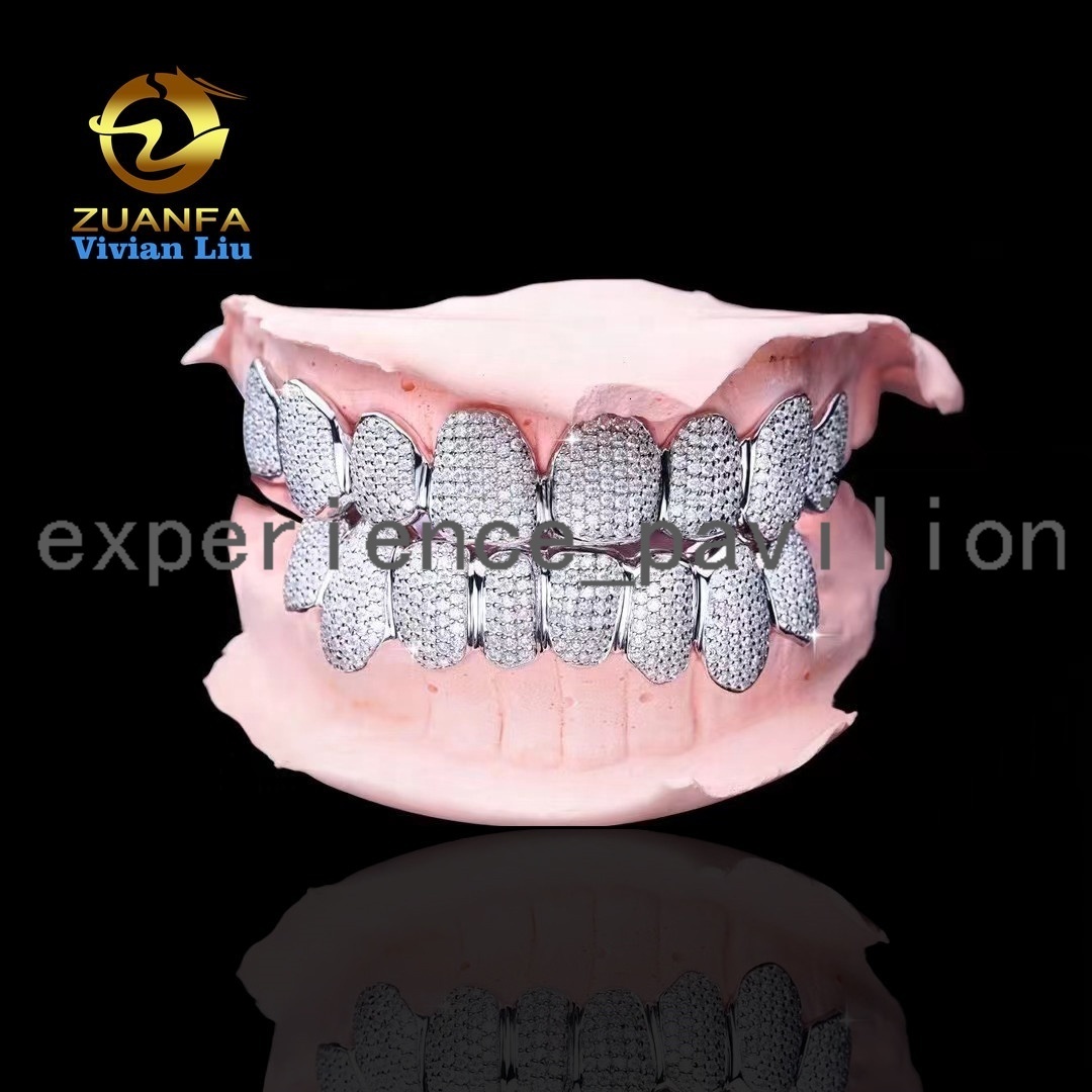 Iced Out Hip Hop Fine Jewelry VVS Moissanite Custom Diamond Grillz