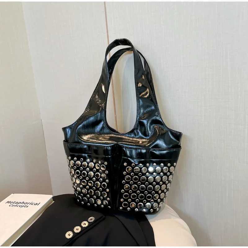 Shiny Leather Shoder Bag High Quality Brand Design Versatile Cmuting Fi Wen Large Capacity Handbag Underarm Bag Z250516