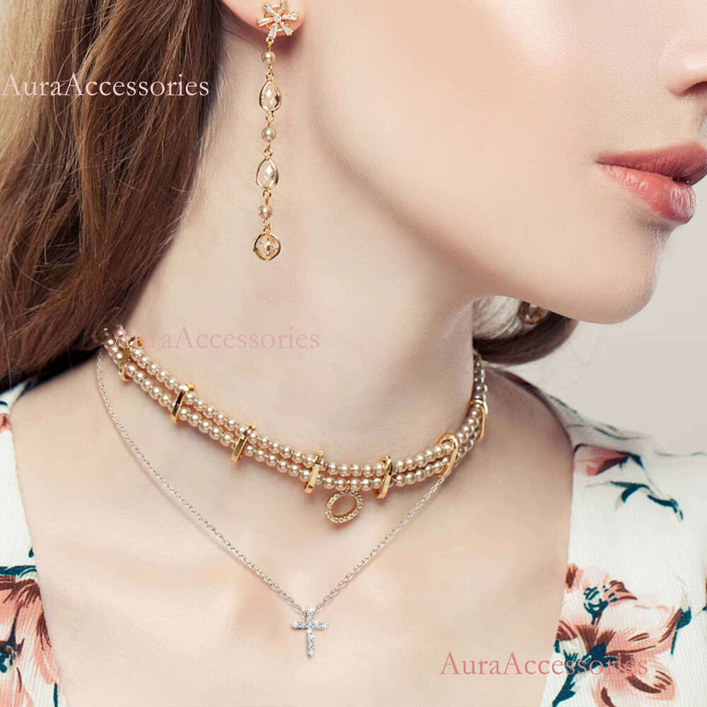 Mothers Day Gift Waterproof Sterling Sier Shining VVS Moissanite Dia Cross Pendant Necklace for Men Women