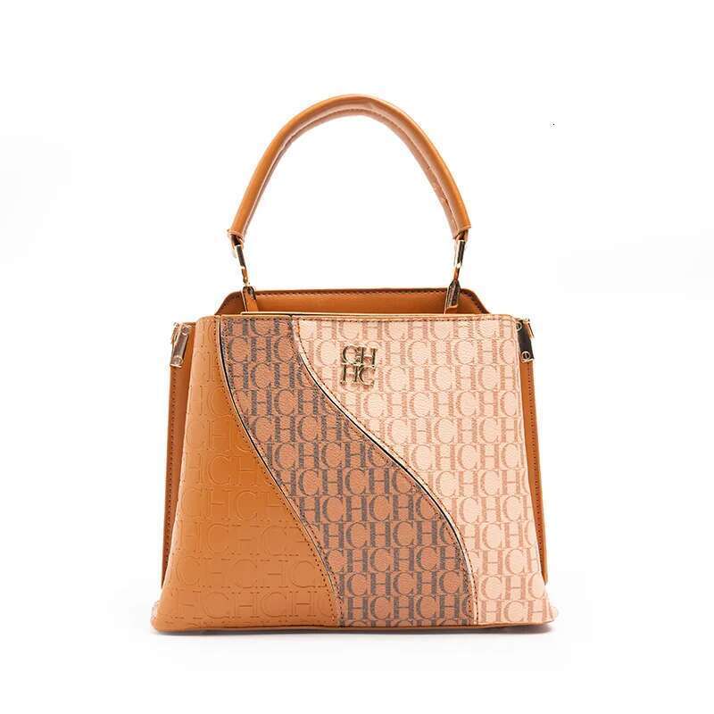 CH Classic Color-Block Fashion Women's Shoulder Large Capacity Simple Brand Letters Versatile Design Tote Bag