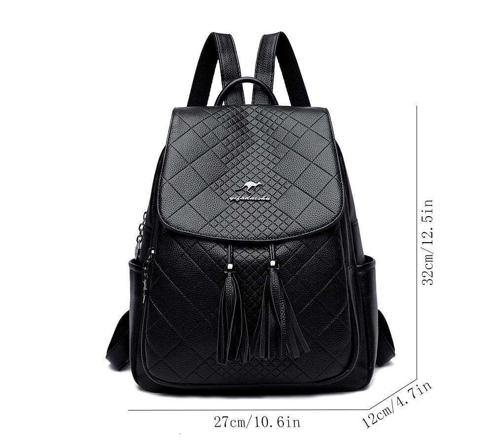 Kangaroo Brand Fashion Backpacks For Teenage Girls Women High Quality Leather School Bag Large Capacity Travel Backpack