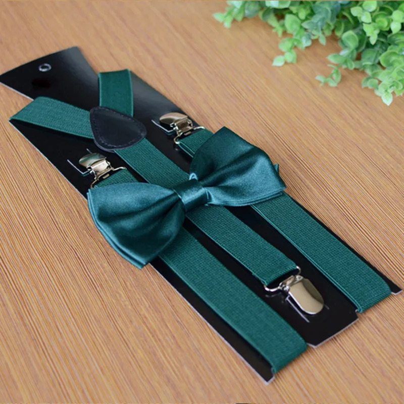 Suspenders Bowtie Sets Mens Women Boys Party Wedding Y-Back Shirt Braces Butterfly Belt Bow Tie Suit Accessories Gift 250515