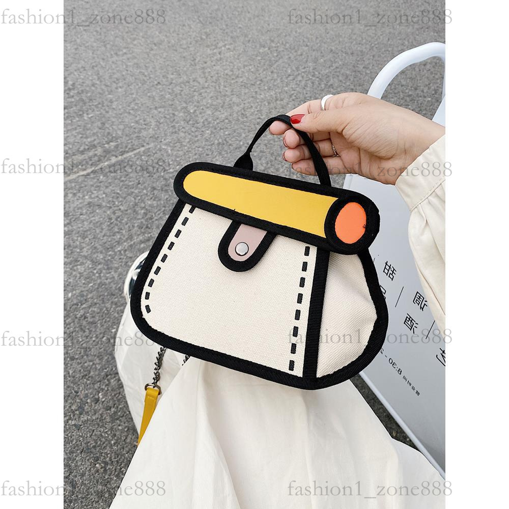 Super Cute Designer Bag Fashion 2D Cartoon Tote Bag High Quality Canvas Handbag Luxury Mini Shoulder Bags Outdoor Beach Party Holiday Gift Summer Godd