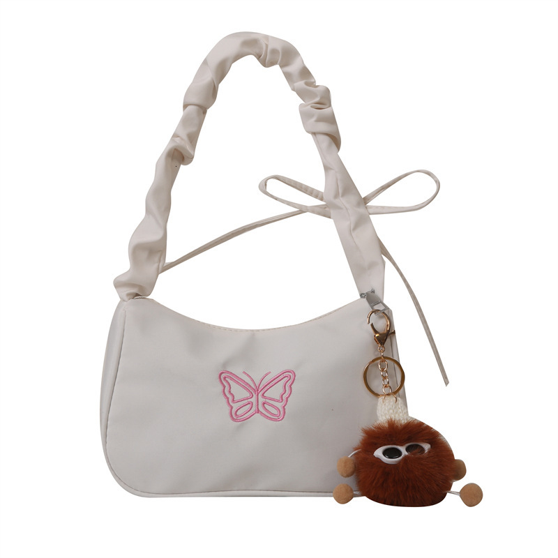 Luxury underarm ins niche female student small 2025 new pleated cloud bag, shoulder bag