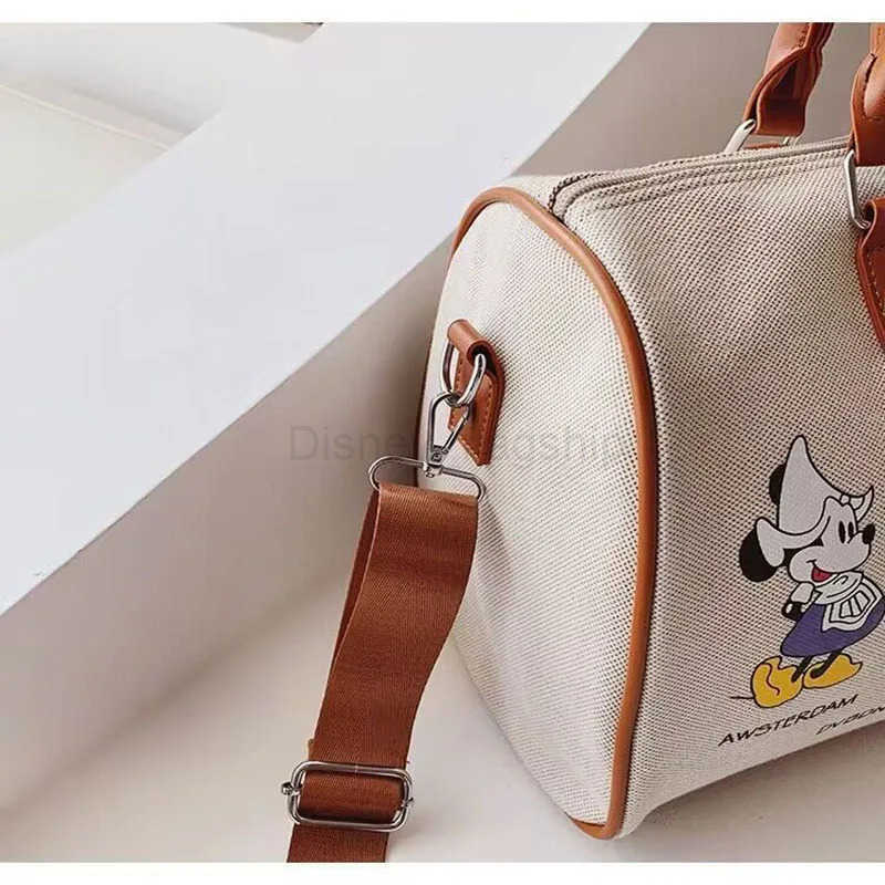Disney Luxury Brand Travel Bag Mickey Cartoon Luggage Canvas Bag Mommy Bag Large Capacity Handbag Ladies Storage Bag SuitcaseXJ250515