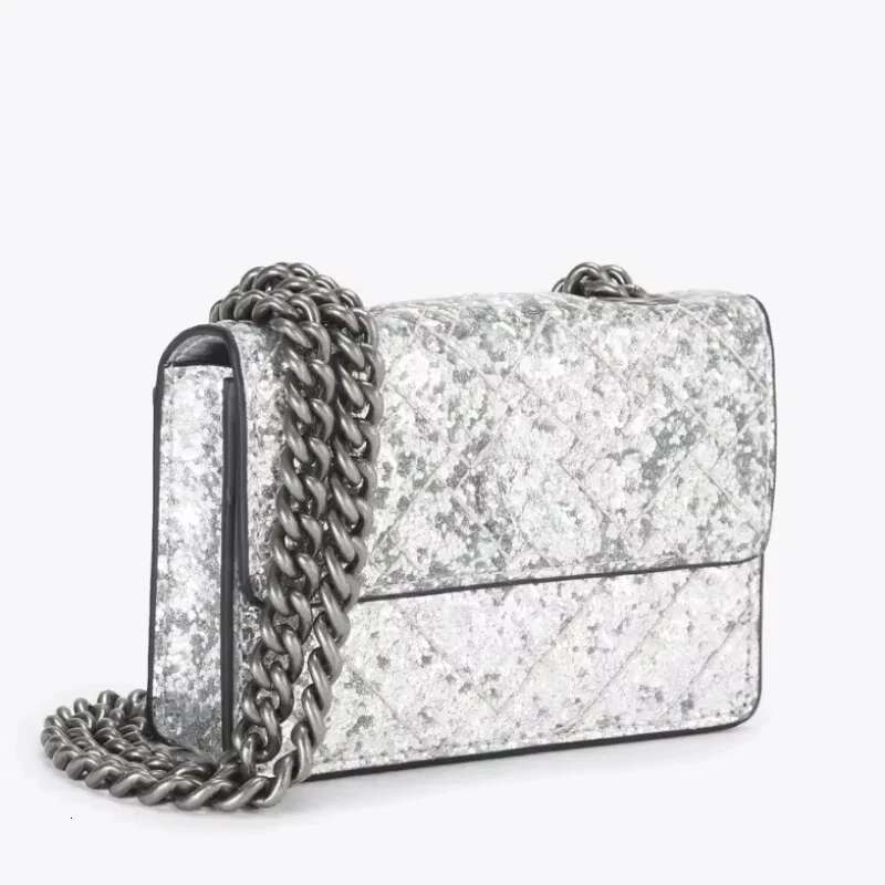 K G Eagle Head Mini Thread Color Block Glossy Surface Card Holder One-Shoulder Crossbody Chain Bag For Women