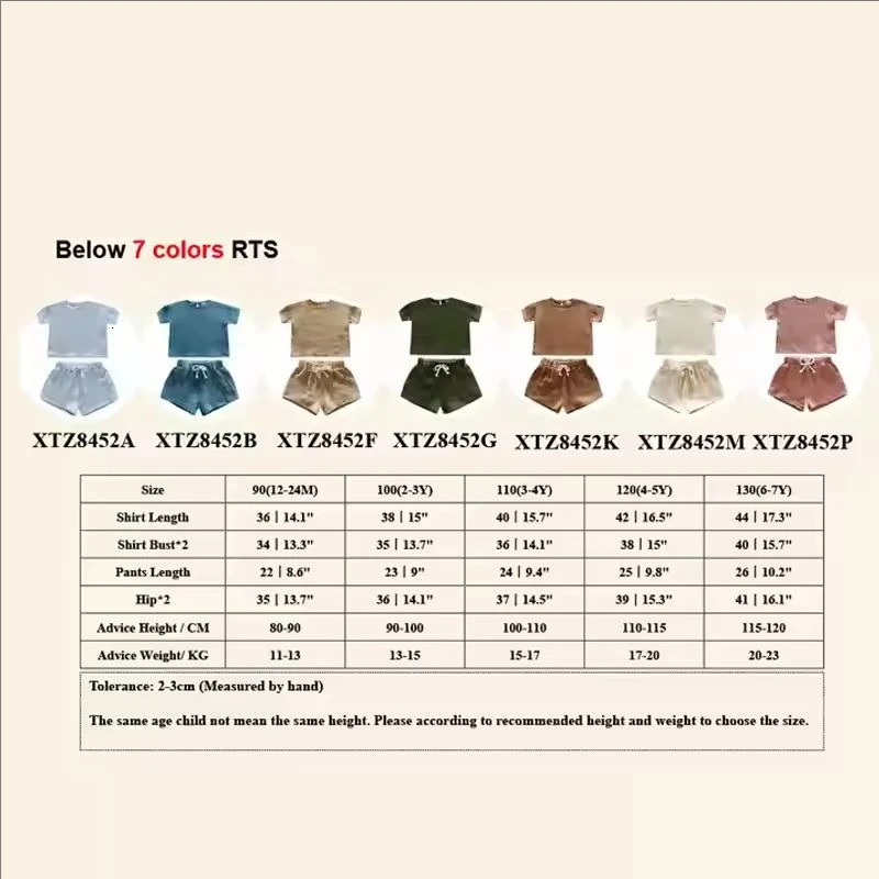 Summer 100% Cotton Kids Boys Girls Clothes Set Loose Casual Short Sleeve TopShorts Baby Outfits for Children Clothes Suits 250515