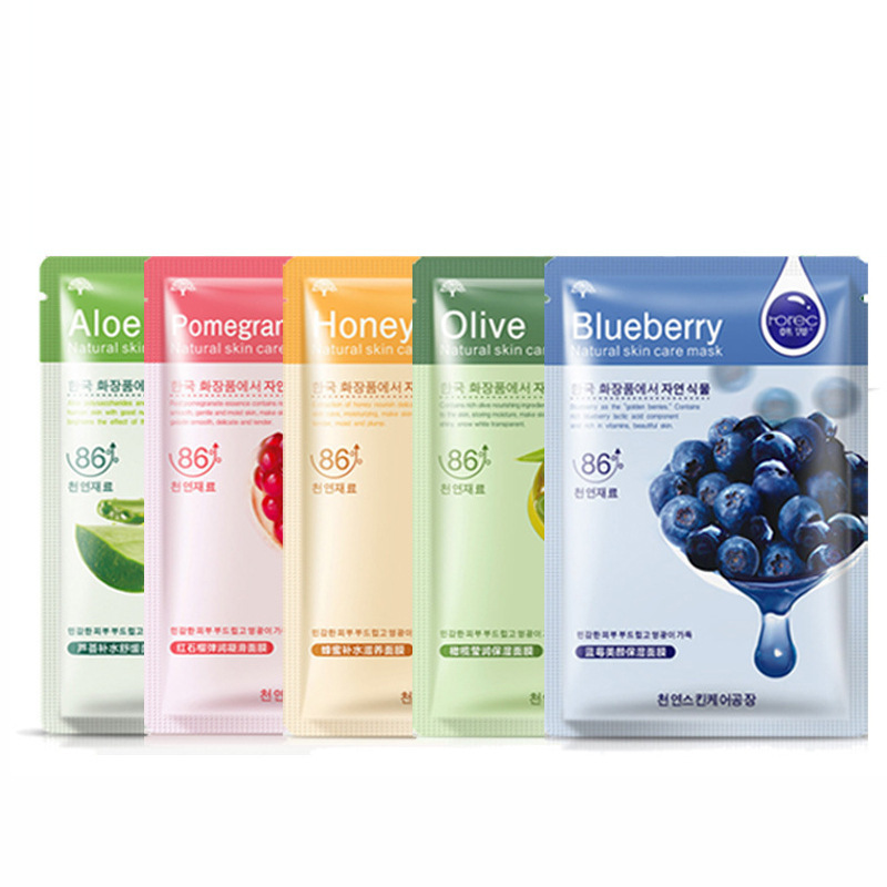 Cucumber Honey Blueberry Fruit Flavor Moisturizing Facial Mask Nourishes Hydrates And Brightens The Skin