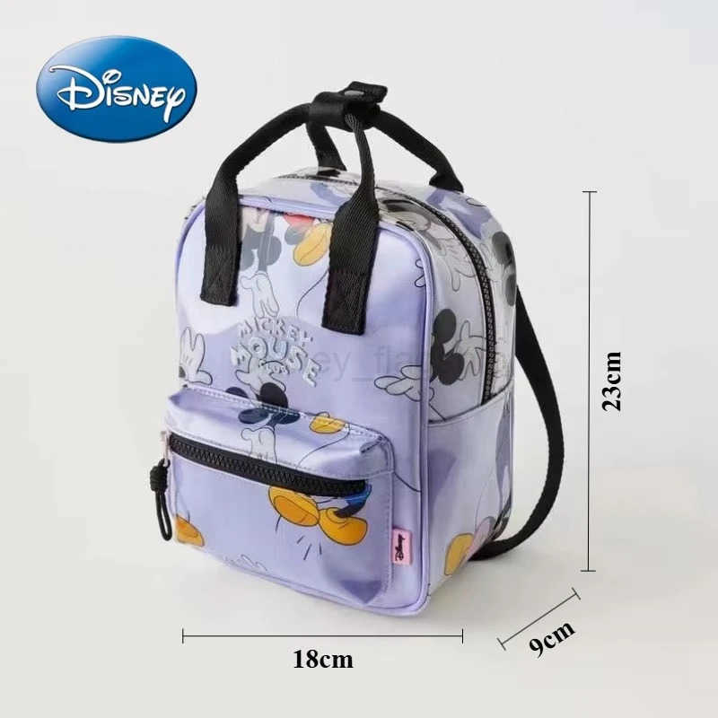 Disney New Stitch Mickey Mouse Cartoon Fashion Backpack Womens Minnie Canvas School Bag Fashion Large Capacity BackpackXJ250515