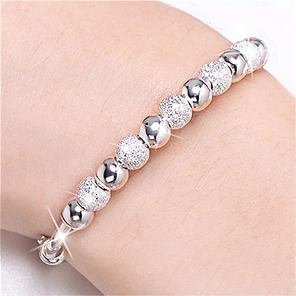 Charms Sterling Sier Beads Bracelets Bangles For Women Fashion Adjustable Ball Bracelet Party Wedding Jewelry Gifts