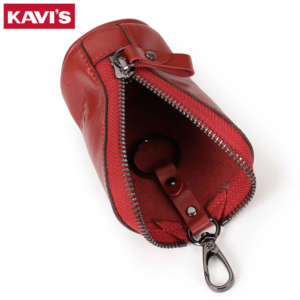 Original Cowhide Leather Unisex Key Wallet Portable Vintage Handmade Unisex Key Holder Organizer Bag Small Car Key Chain 250515