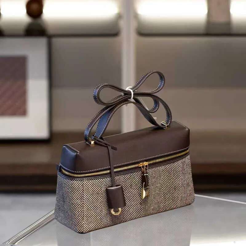 New canvas patchwork lunch box European and American fashion single shoulder crossbody women's bag, armpit bag