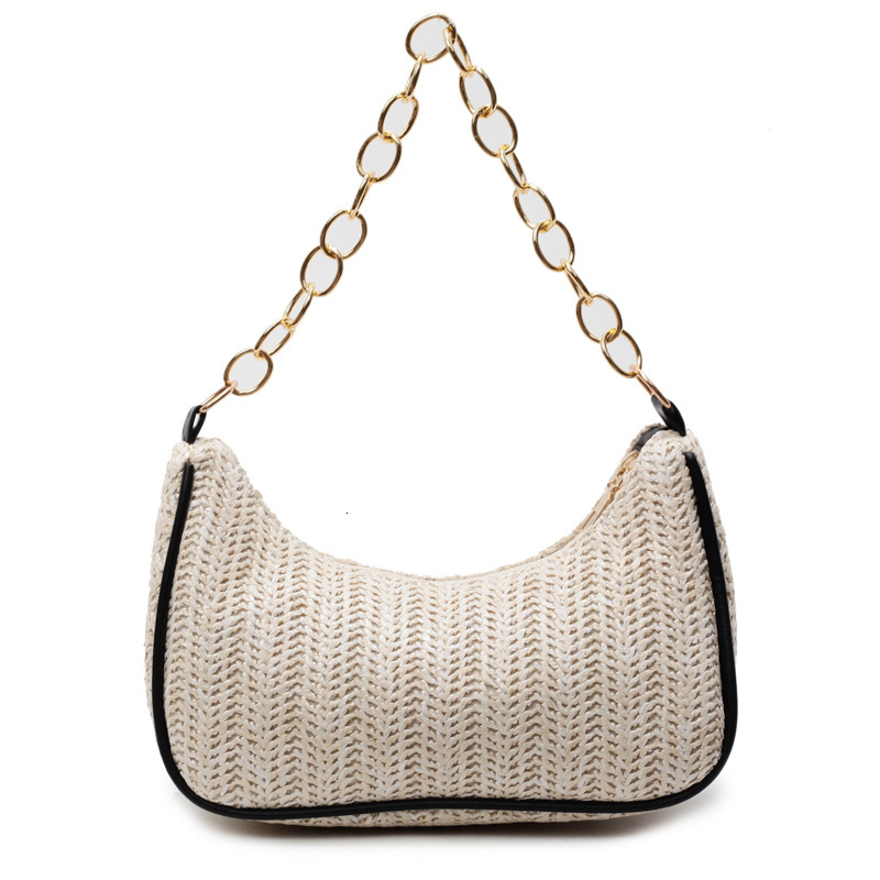 Summer New New Free Delivery Luxury Bag Designer Bag Versatile Fashion Grass Weaving Stick Underarm Simple Artistic Single Shoulder Handheld Crossbody