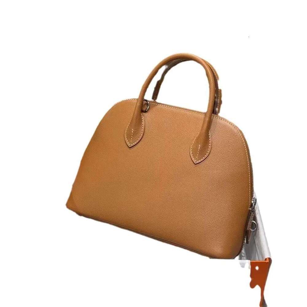 New Genuine Shell Handbag Original EPSOM Palm Pattern Cow Leather Single Shoulder Crossbody Women's Bag Vintage Sty