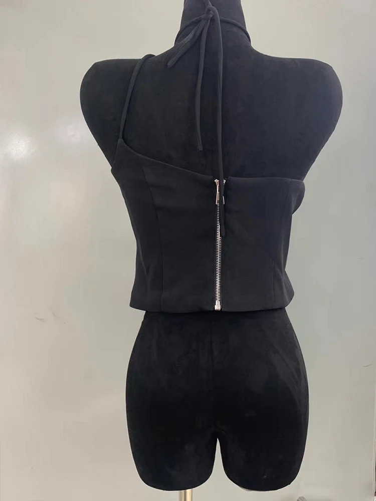 Threedimensional flower sexy tube top suspender summer female wear outside hanging neck backless fashion Joker 250515