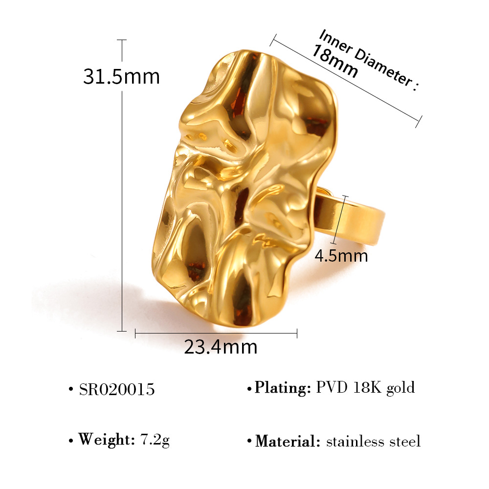 Sophisticated 18-Karat Yellow Gold Plate Hollow Ear Cuff Decorations Featuring Classic Shapes