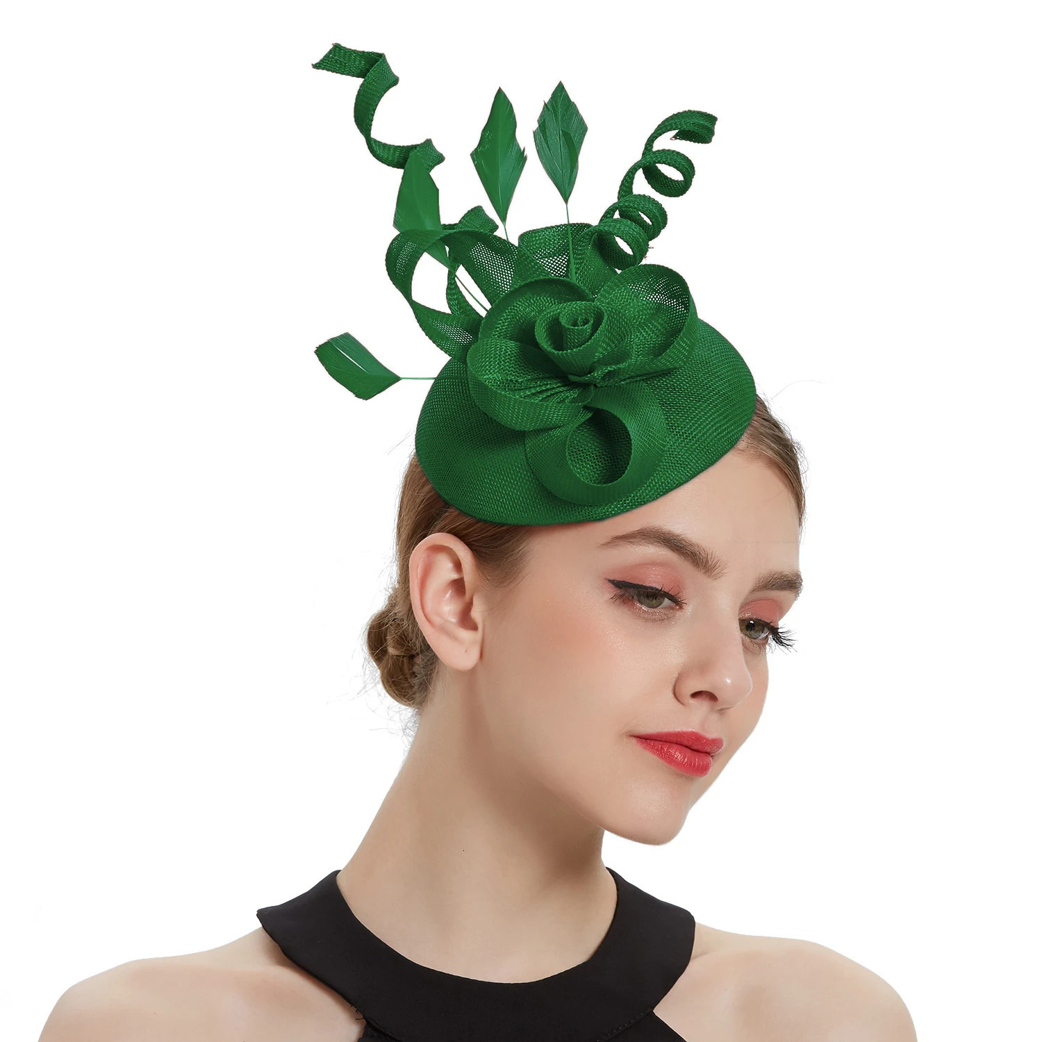 2025 Women Fascinator Hat Folding accessories Headband Bridal Hair Clip Accessories kentucky Cocktail Party Festival Hat 250514