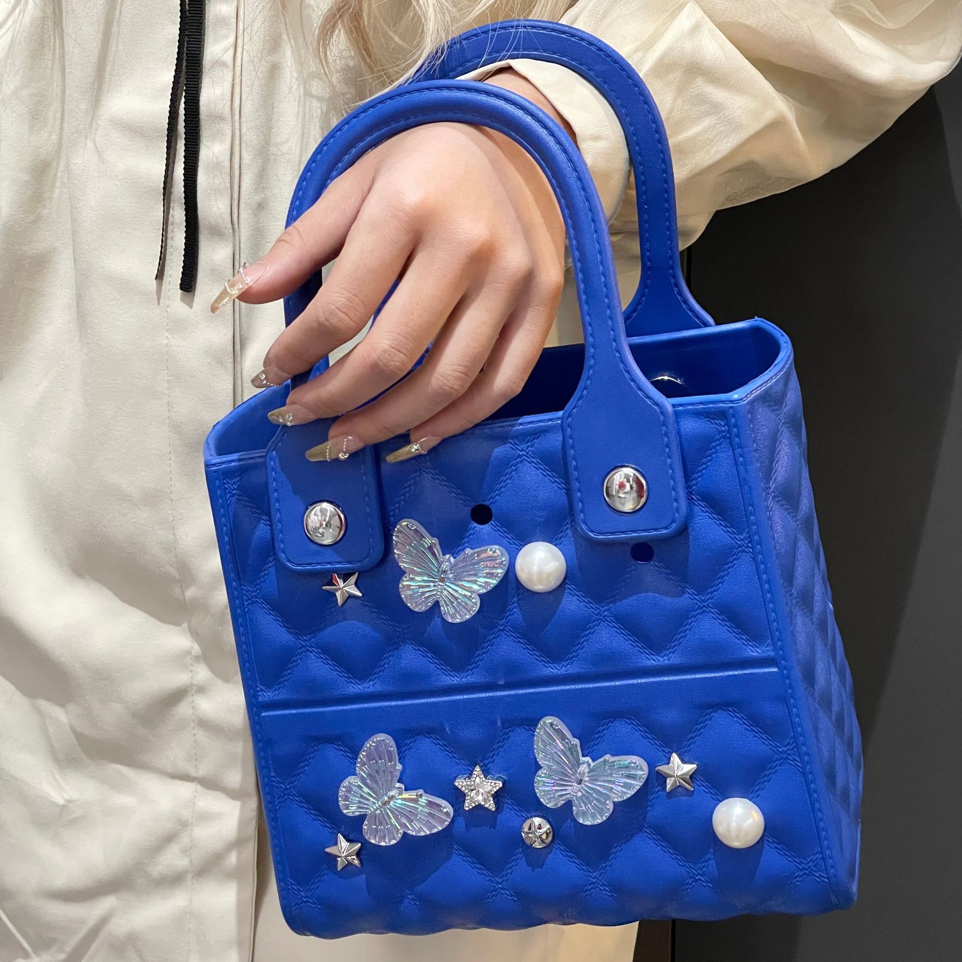 EVA Cave New Ins Beach High Beauty DIY Accessories Small Square Bag Waterproof Handbag