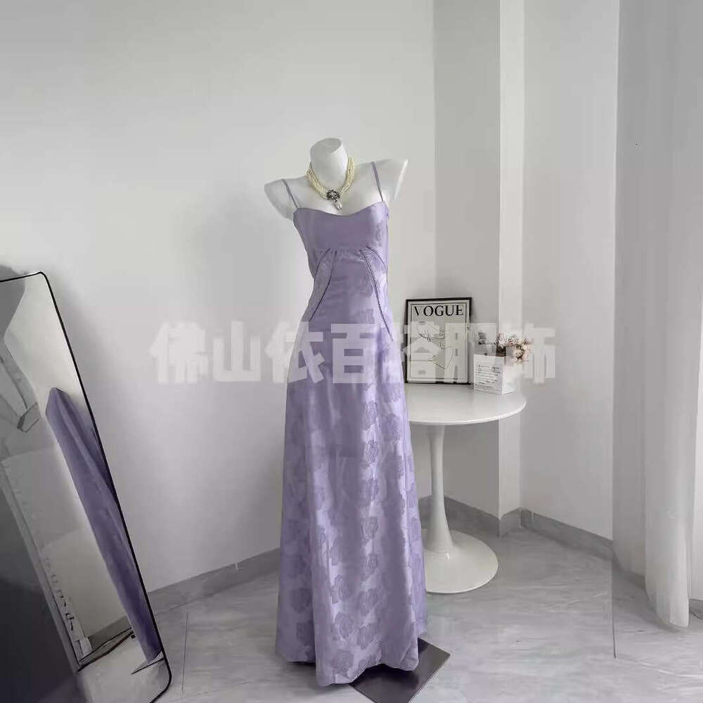 White Dress Maxi Dress New Embroidered Flower Long Skirt With High-End Feel, Children's Fishbone Heavy Industry Camisole Skirt, Slimming Dress KQ