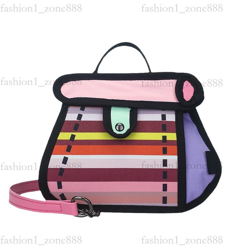 Super Cute Designer Bag Fashion 2D Cartoon Tote Bag High Quality Canvas Handbag Luxury Mini Shoulder Bags Outdoor Beach Party Holiday Gift Summer Godd