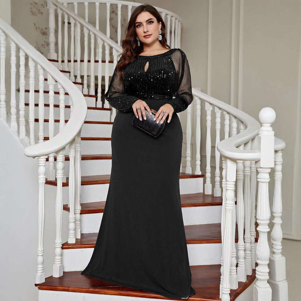 Plus Size Devise Luxury Dress Designer Dresses for Women Vestidos Elegantes Evening Gown Summer New Plus Size Temperament Slim Fit Solid Color Dress P