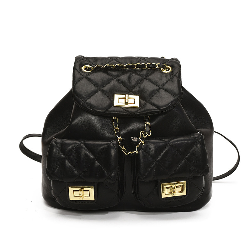 High end fragrance style diamond grid chain small for women's summer 2025 new simple and stylish versatile travel backpack