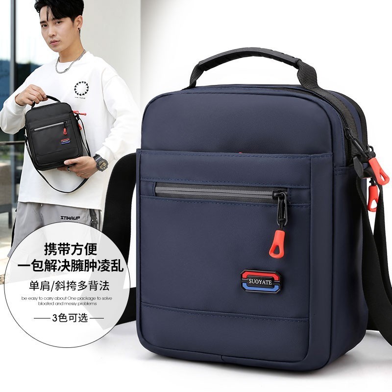 Mens bag trend 2022 winter new simple casual single shoulder crossbody handbag trend mens casual bag 231114