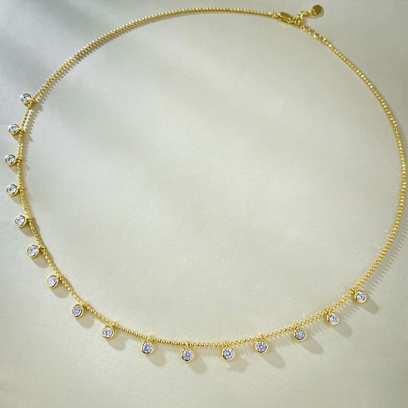 2025 Ins Top Sell Lady Luxury Jewelry Tassels Pendant Genuine 100% 925 Sterling Silver Round Cut Lab Moissanite Diamond Gemstones Party Women Wedding 
