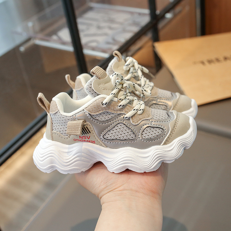 Children Sports Shoes Kids Sneakers Toddlers Boys Girls Casual Shoes Kidsnest Mesh Breathable Fashion School Running Shoes New Soft Sizes 5.5C-12.5C K