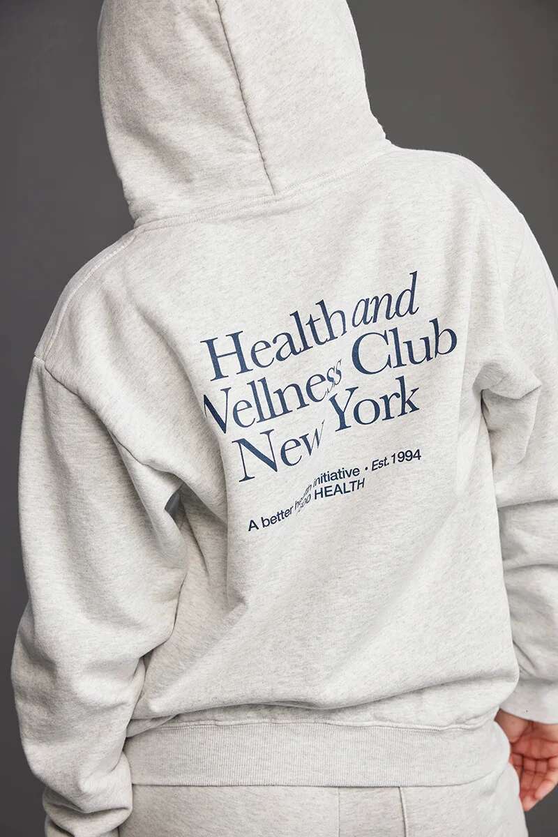 Autumn And Winter New North American Niche Letter Printed Fleece Sportswear Women's Hooded Sweatshirt