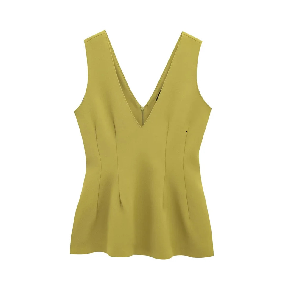 RARA Summer Womens Fashion Casual Simple Solid Color Short Skirt with Vneck Sleeveless Strap Top 250515
