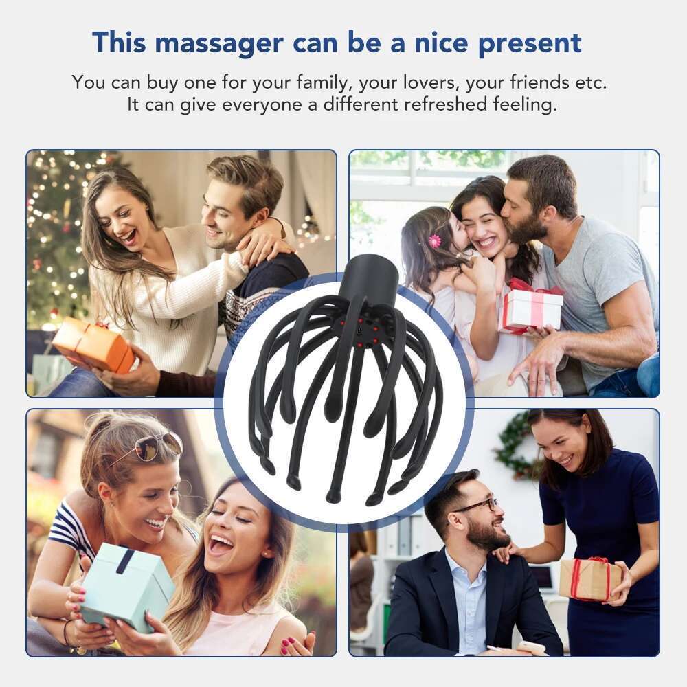 Electric Octopus Claw Scalp Scratcher Massage hine Head Relief Stress Fatigue Vibration Massager Health Care