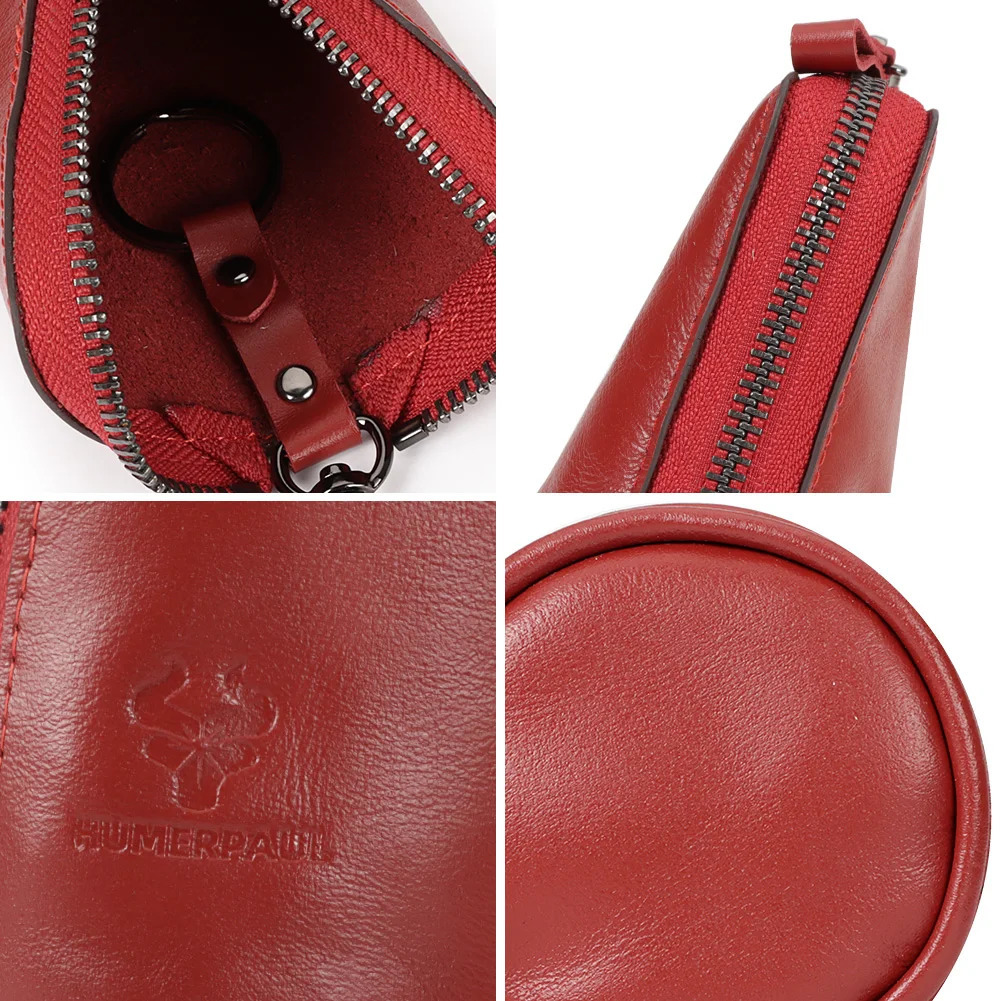 Original Cowhide Leather Unisex Key Wallet Portable Vintage Handmade Unisex Key Holder Organizer Bag Small Car Key Chain 250515
