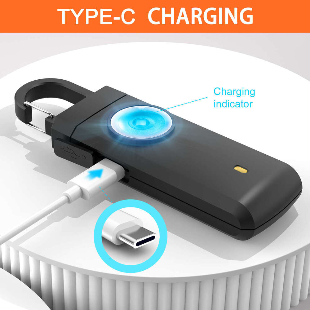 New anti-wolf alarm charging personal alarm 130 decibels female Sexual distress alarm
