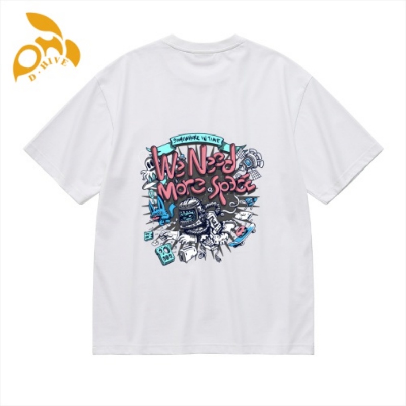 Free Shipping Designer Oversize Men's Women's shirt Short Sleeve Round neck Customized tees 200 g Men's hot stamping T-shirt - back out