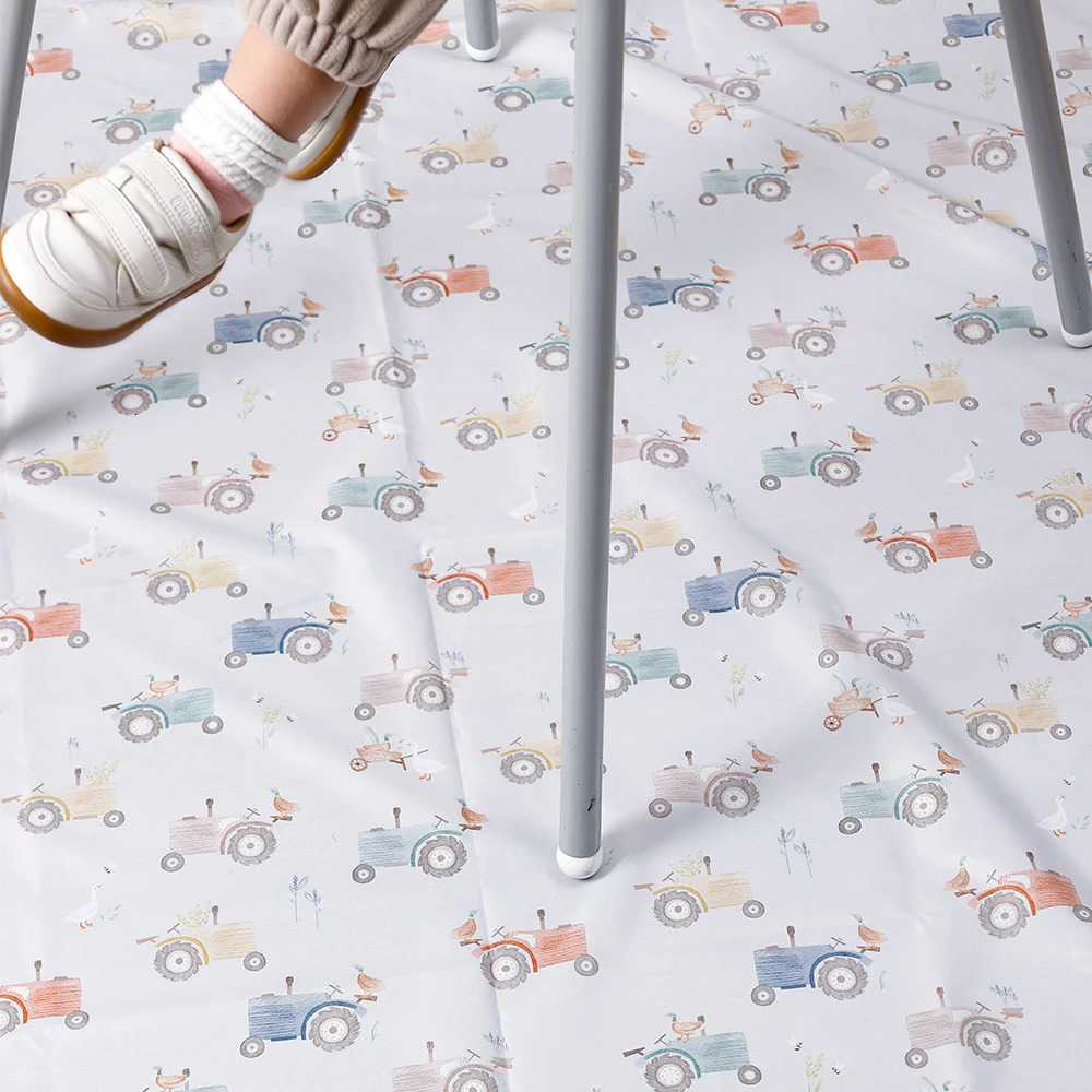 HappyFlute Fashion Print 130*130CM Cover Floors/Tables Indoors Reusable Waterproof Baby Multi-purpose Use Anti-slip Mat 250515