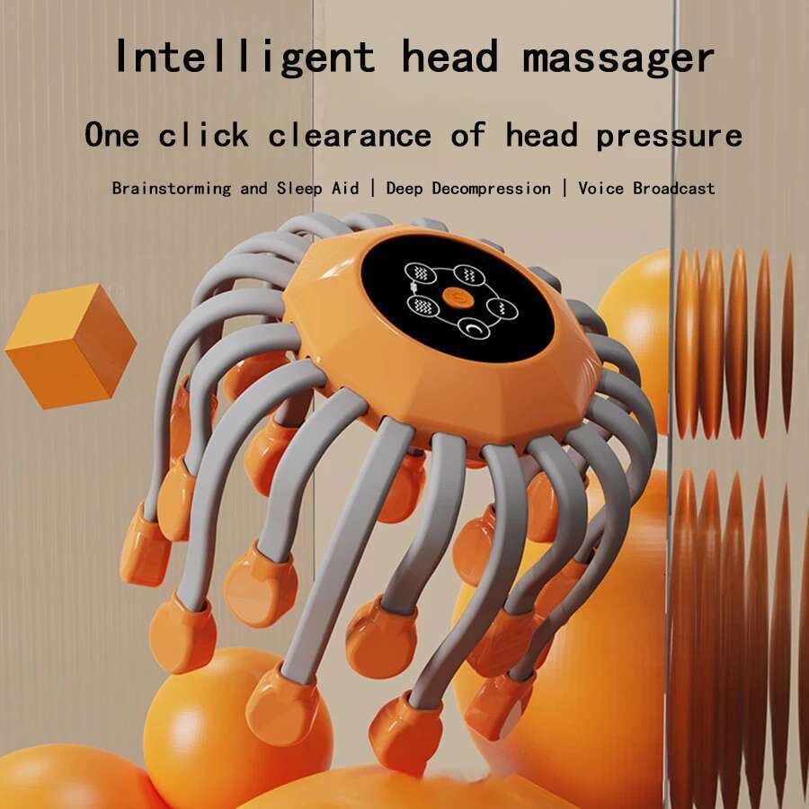 New Upgraded Smart Tms Vibration Relax Scalp Massage hine Relieves Fatigue Head Massager