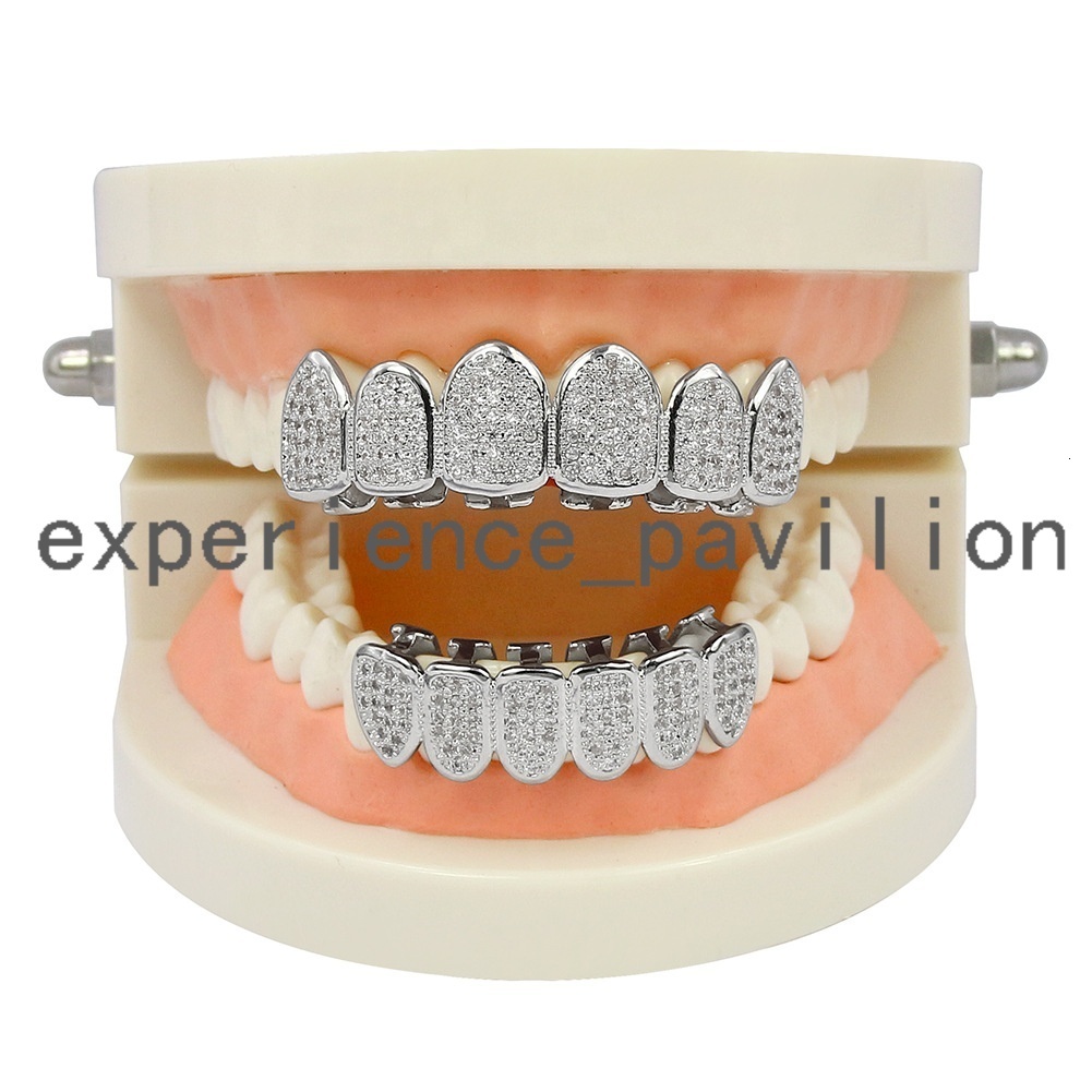 Custom Body Jewelry Hip Hop Fang Grillz moissanite Teeth Vampire Fangs Gold Plated Teeth Grillz
