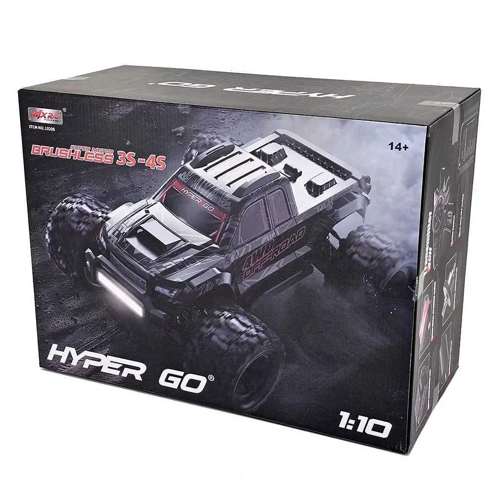 MJX 10208 V2 RC Car 4WD 1/10 Hyper Go 60KM/H 80KM/H Brushless Off-Road Vehicle 2.4G Remote Control Drift Monster Truck RC Toys W20250515