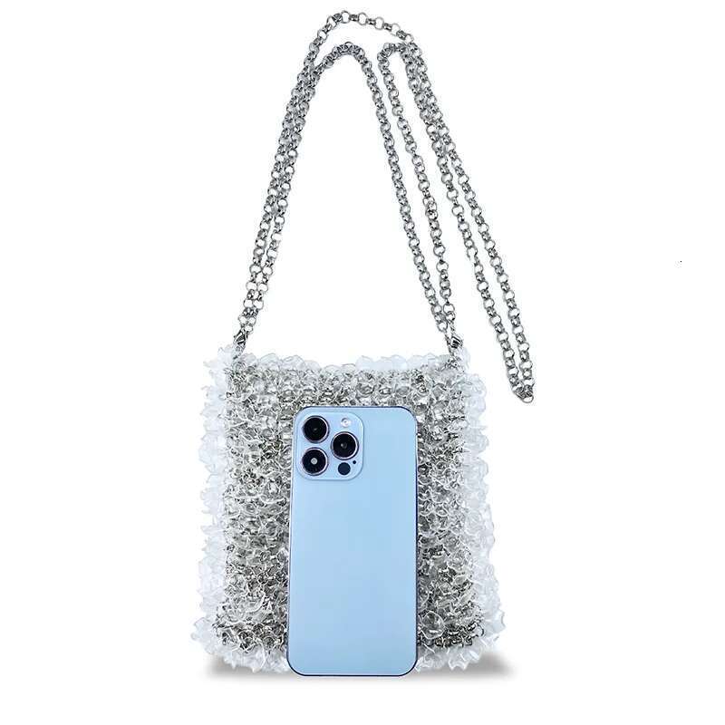 Evening 2024 Summer New Acrylic Droplet Beaded Fashion Pearl Handheld Crossbody Women's Bag Plus Large