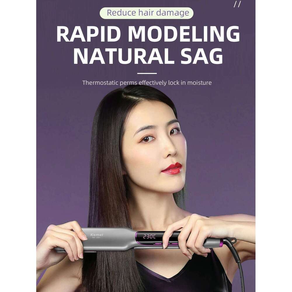 Professional Straightener with LCD Display Flat Negative Ion Infrared Straighting Iron Hair Care for Woman