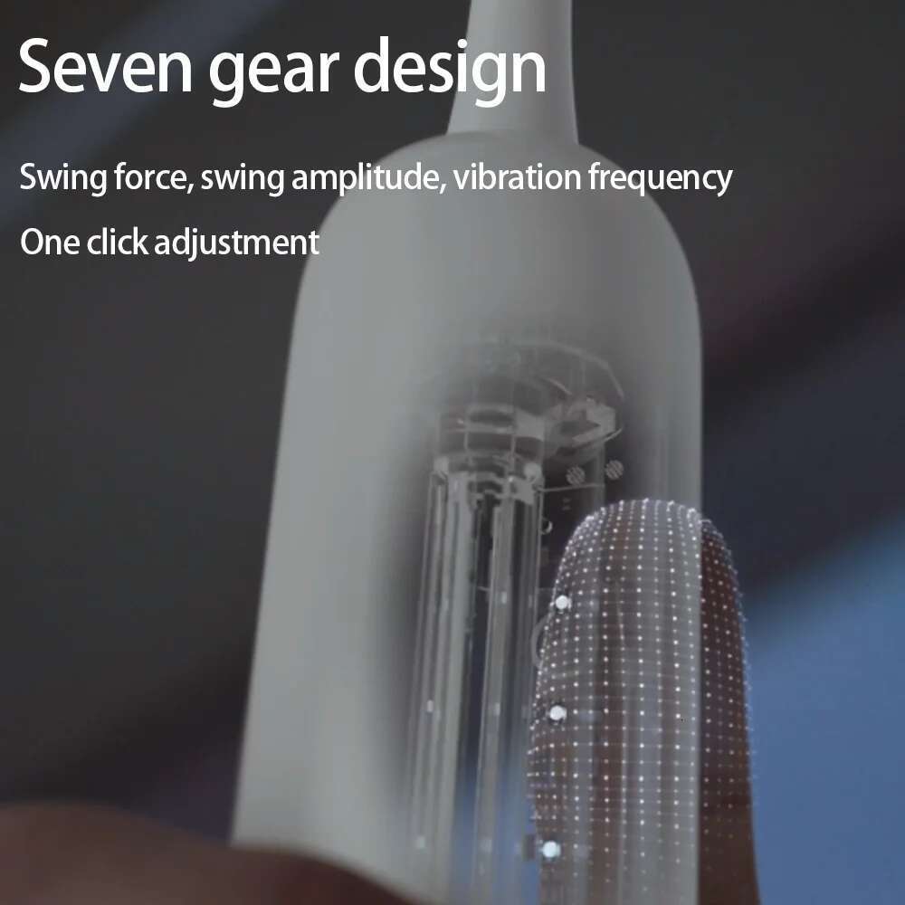 Wave with Light 3 Brush Heads New Generation Oscillation & Vibration Sonic Electric Toothbrush Waterproof