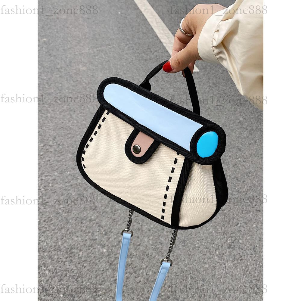 Super Cute Designer Bag Fashion 2D Cartoon Tote Bag High Quality Canvas Handbag Luxury Mini Shoulder Bags Outdoor Beach Party Holiday Gift Summer Godd
