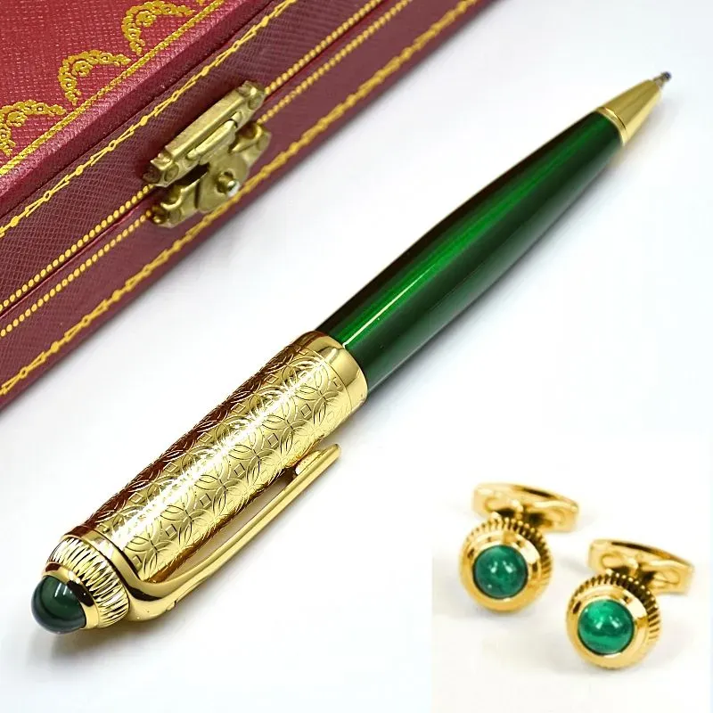 wholesale Promotion Christmas Gift Branding Metal Ballpoint Pen Office Writing Ball Pens Can Select With Man Shirt Cufflinks And Original Box Packagin