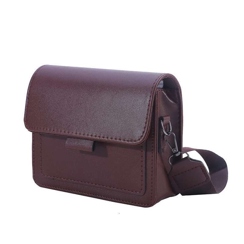 Women Small Square Bag Retro Versatile Wide Strap Large Capacity Casual Portable Female One Shoulder Crossbody Bags