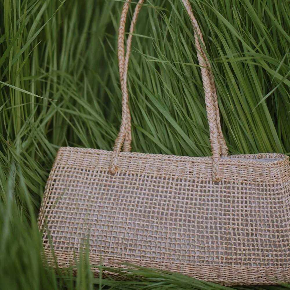 Large Capacity Straw Basket Shoulder Bag Women Summer Travel Top Handle Bags Fashion Simple Design Woven Handbags Beach Tote